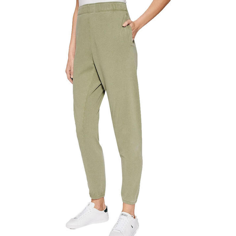 New DKNY Womens Cotton Jogger Pants, Color: Olive, Size: Large - Picture 3 of 7